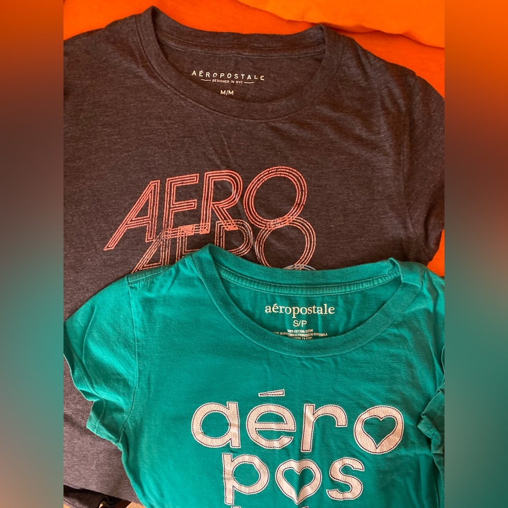 Two Aeropostale t-shirts from early 2000s
